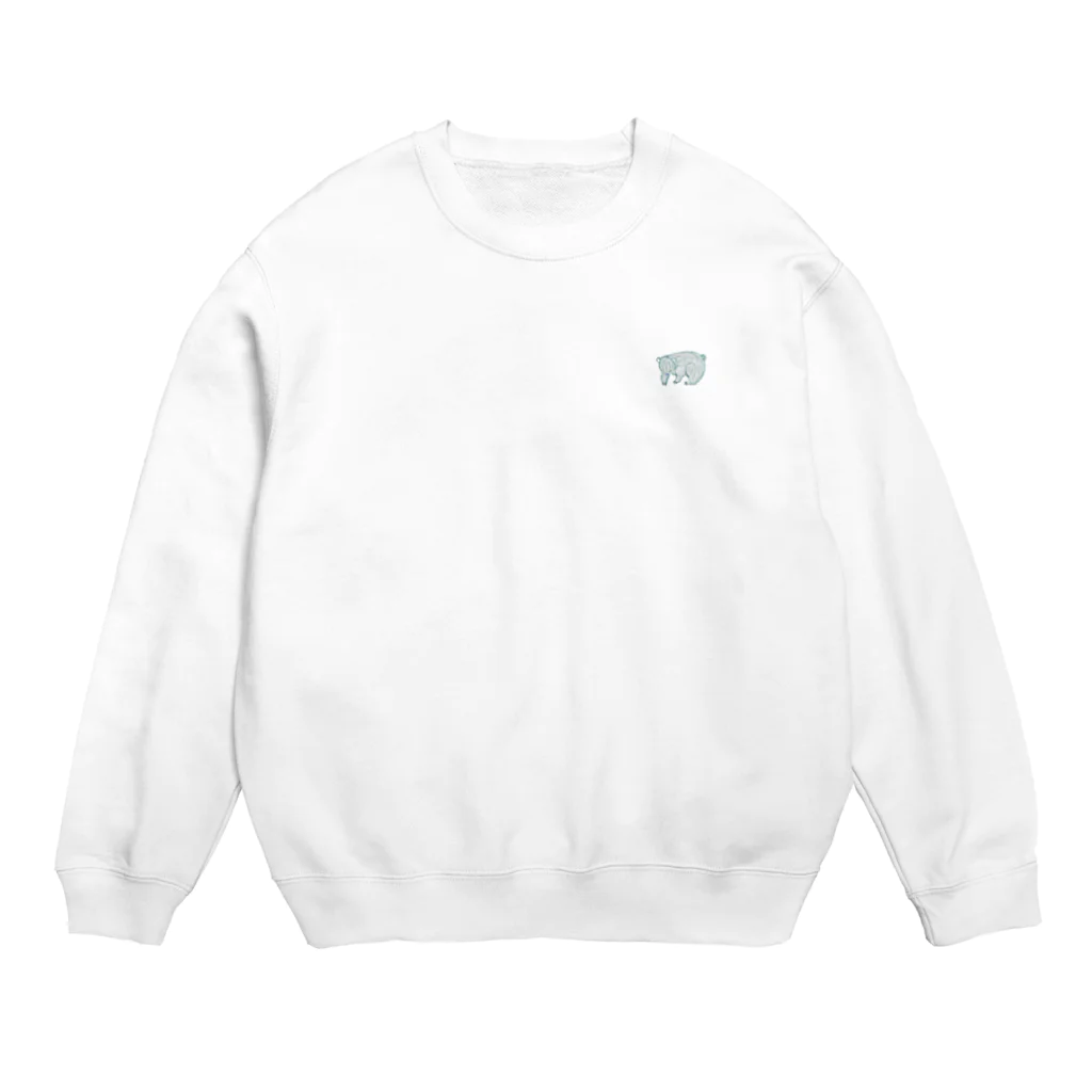 ineの小さい　あいまいな　しろくま Crew Neck Sweatshirt