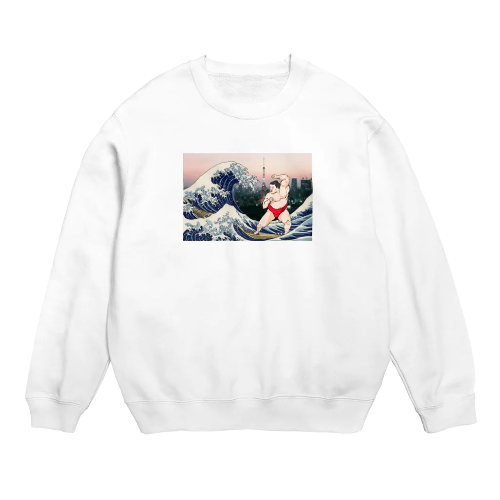 蒙古の東京の空 Crew Neck Sweatshirt