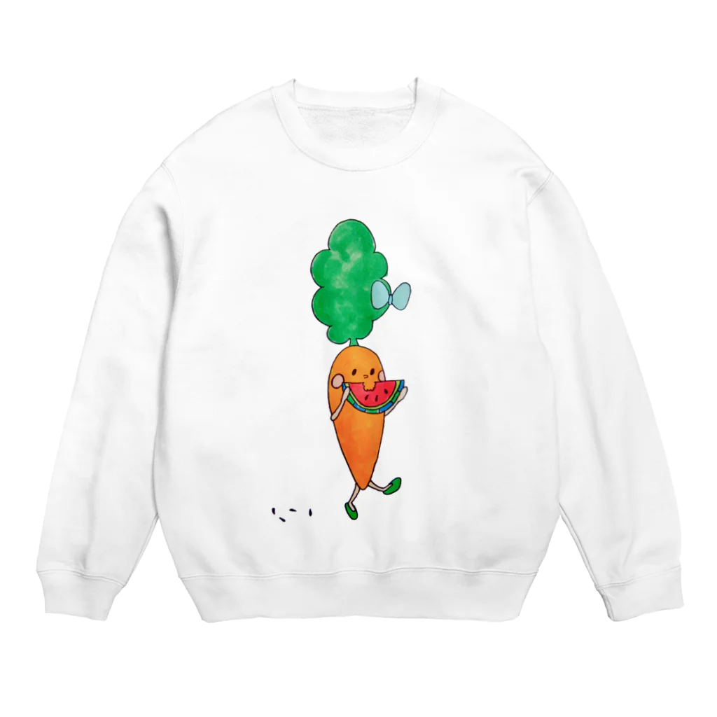 ZOUZOUTOWNのキャロちゃんの歩きスイカ Crew Neck Sweatshirt