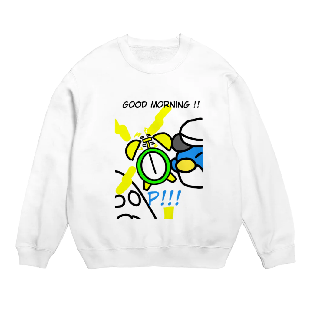 bibiripenguinのbibiripenguinめざまし Crew Neck Sweatshirt