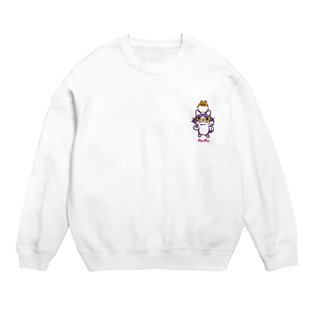 PostPet Official Shopのフロとジンパチの友情 Crew Neck Sweatshirt