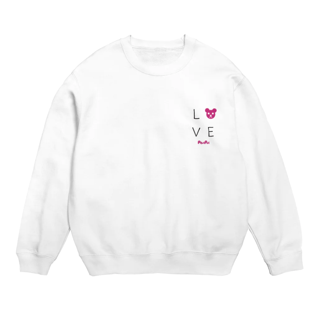 PostPet Official ShopのLOVEモモ Crew Neck Sweatshirt