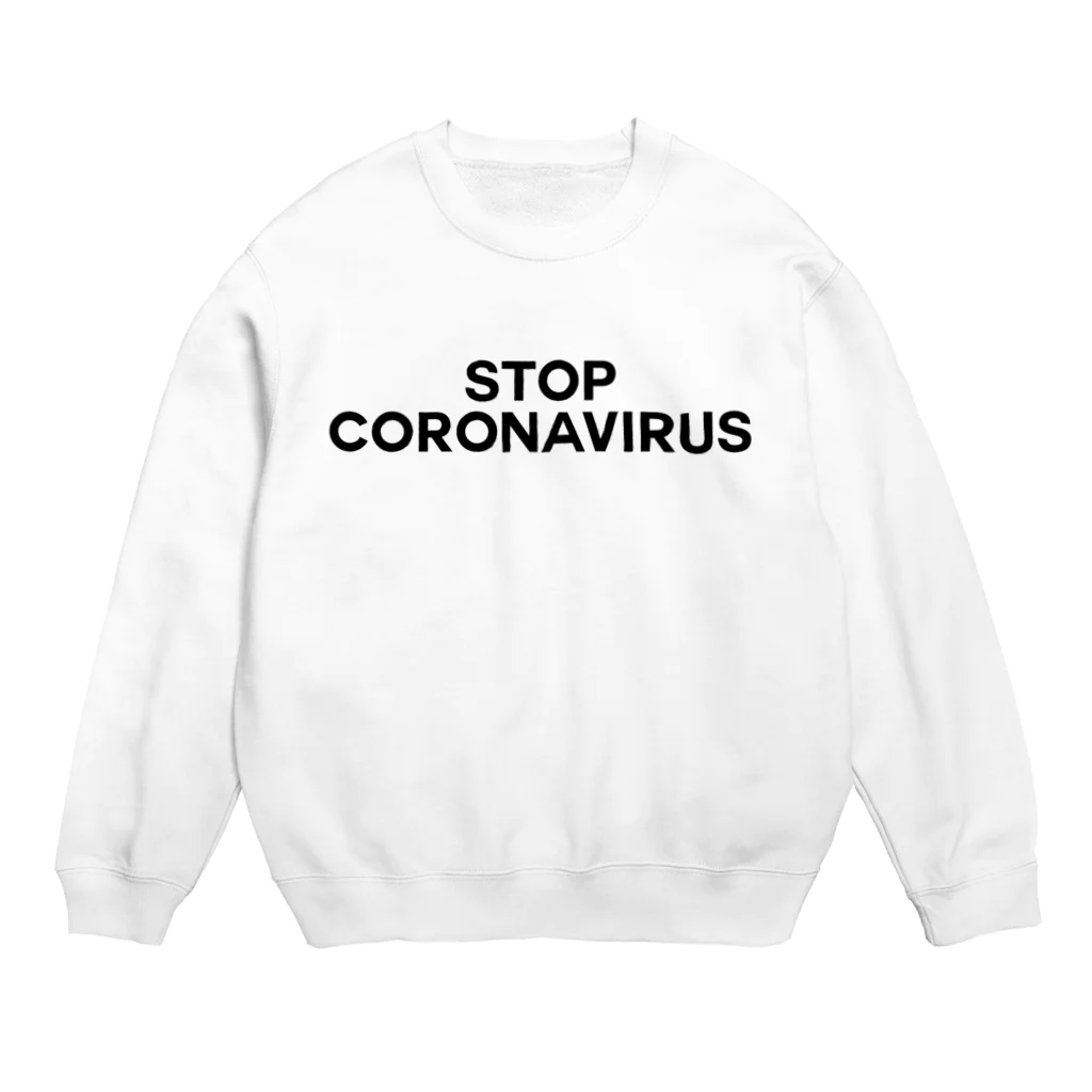 TOKYO LOGOSHOP 東京ロゴショップのSTOP CORONAVIRUS-ストップ コロナウイルス- Crew Neck Sweatshirt