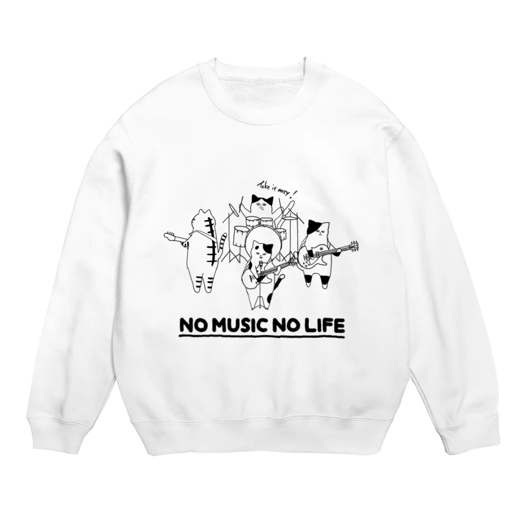 tieのねこバンド Crew Neck Sweatshirt