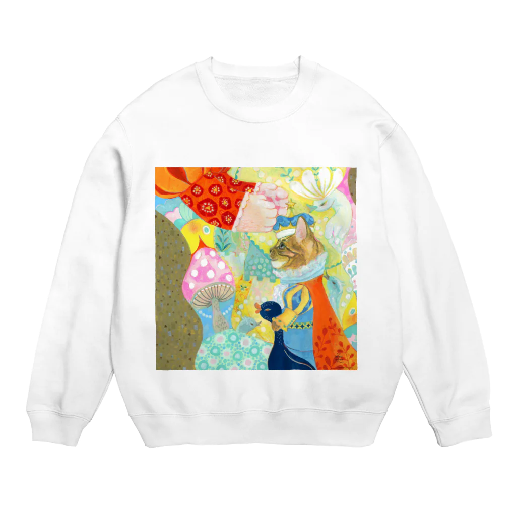 wokasinaiwoの猫が王様になった日 Crew Neck Sweatshirt