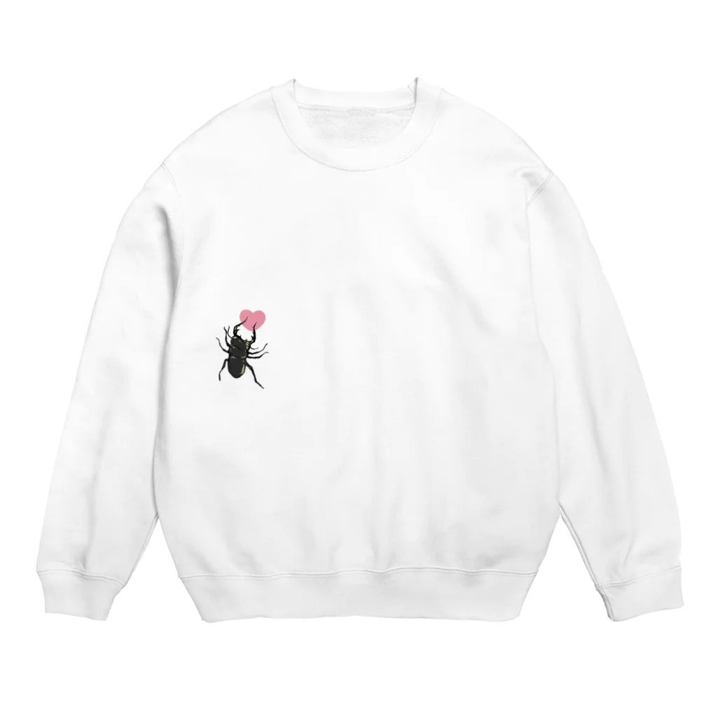 ににの店のクワガタを胸に Crew Neck Sweatshirt