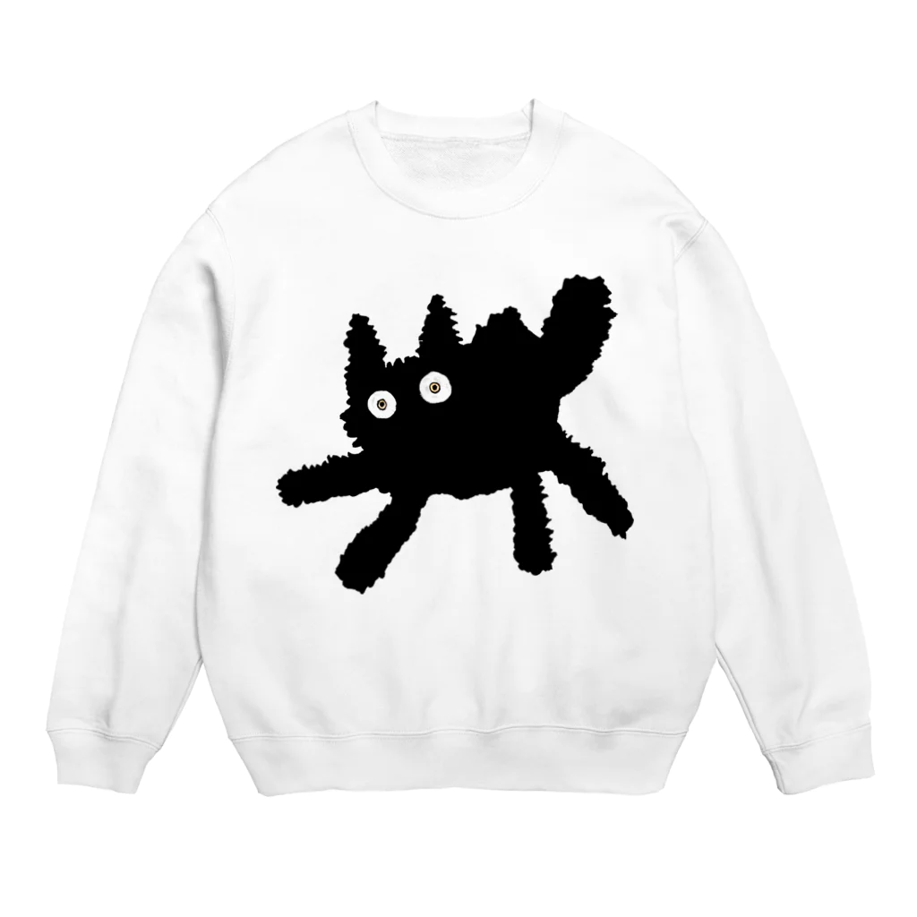 BADビッグバードSTOREのびっくりくろねこ Crew Neck Sweatshirt