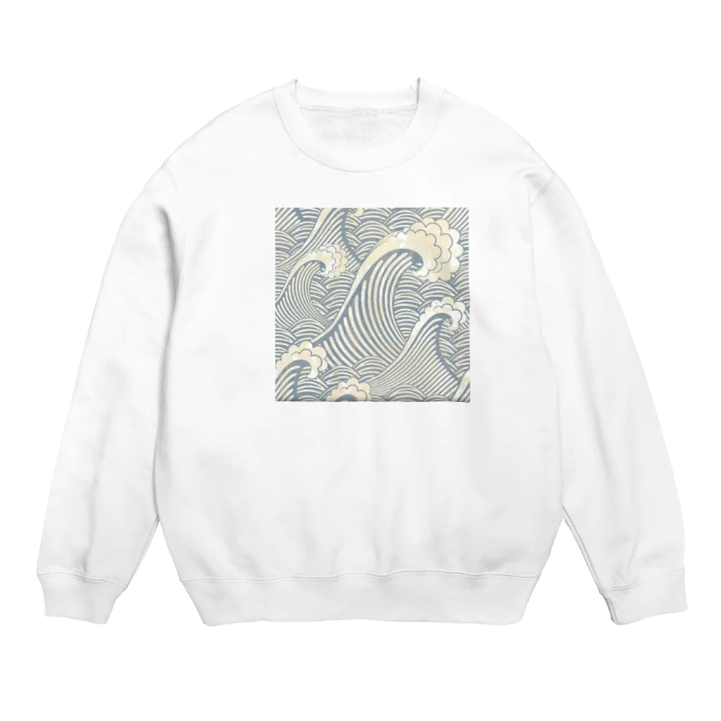 鯔背屋の波紋様 Crew Neck Sweatshirt