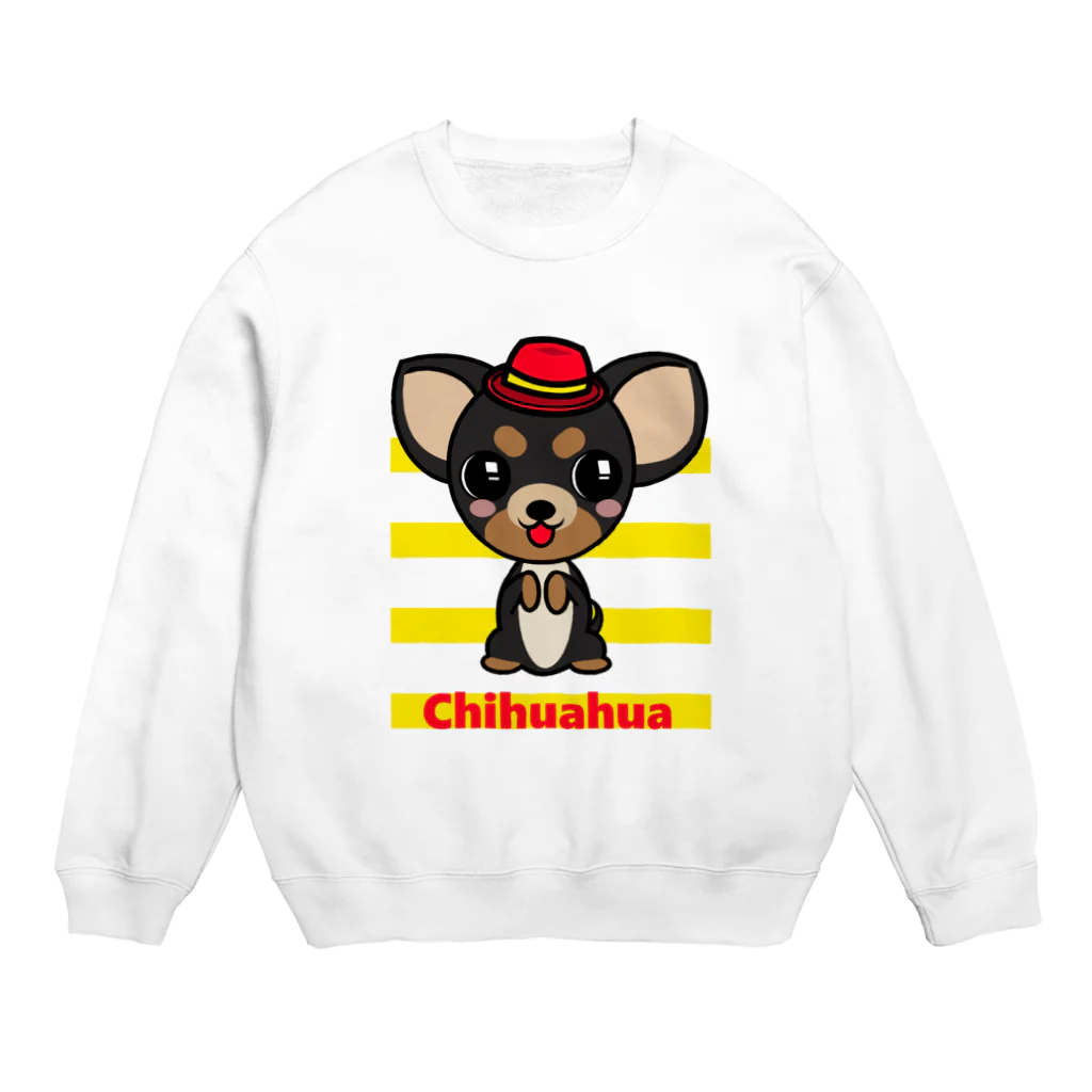 オリジナルデザインTシャツ　SMOKIN'のちんちんチワワ Crew Neck Sweatshirt