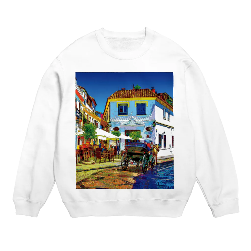 GALLERY misutawoのスペイン コルドバの街角 Crew Neck Sweatshirt