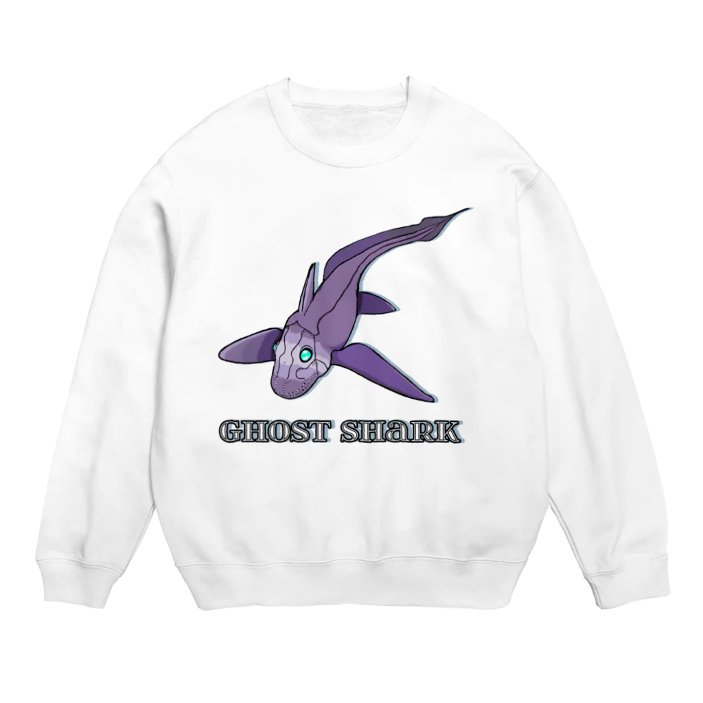 LalaHangeulのGhost Shark Crew Neck Sweatshirt