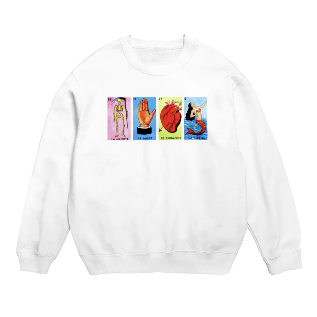 Birdee-Mexicoのメキシコ ロテリアデザイン Crew Neck Sweatshirt