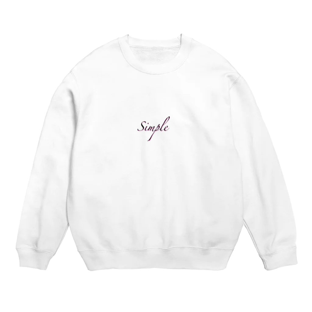 lovepenのシンプル　しんぷる　Simple Crew Neck Sweatshirt