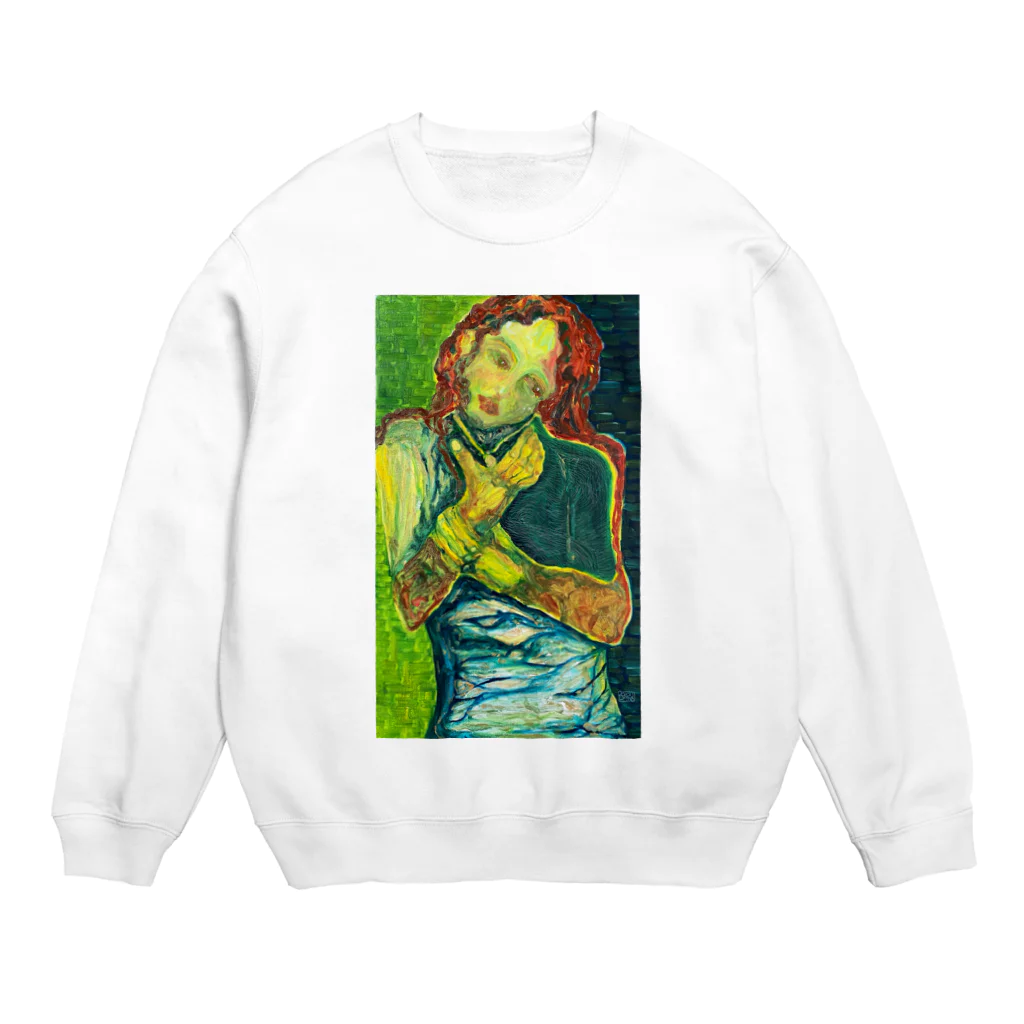 𝐥𝐢𝐬𝐚𝐰𝐚𝐭𝐚𝐧𝐚𝐛𝐞𝐩𝐚𝐢𝐧𝐭𝐢𝐧𝐠𝐬の絵 プリント大きめ Crew Neck Sweatshirt