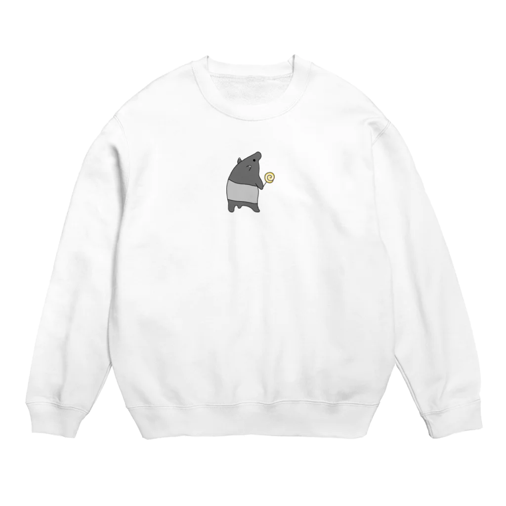 URANOSのバクくんと黄色いキャンディ Crew Neck Sweatshirt