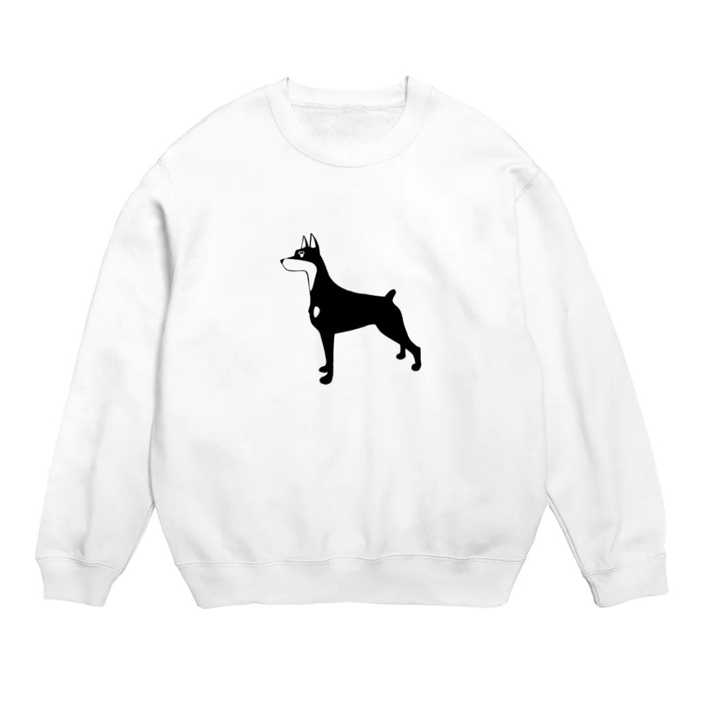 Andiamoのドーベルマン（黒） Crew Neck Sweatshirt