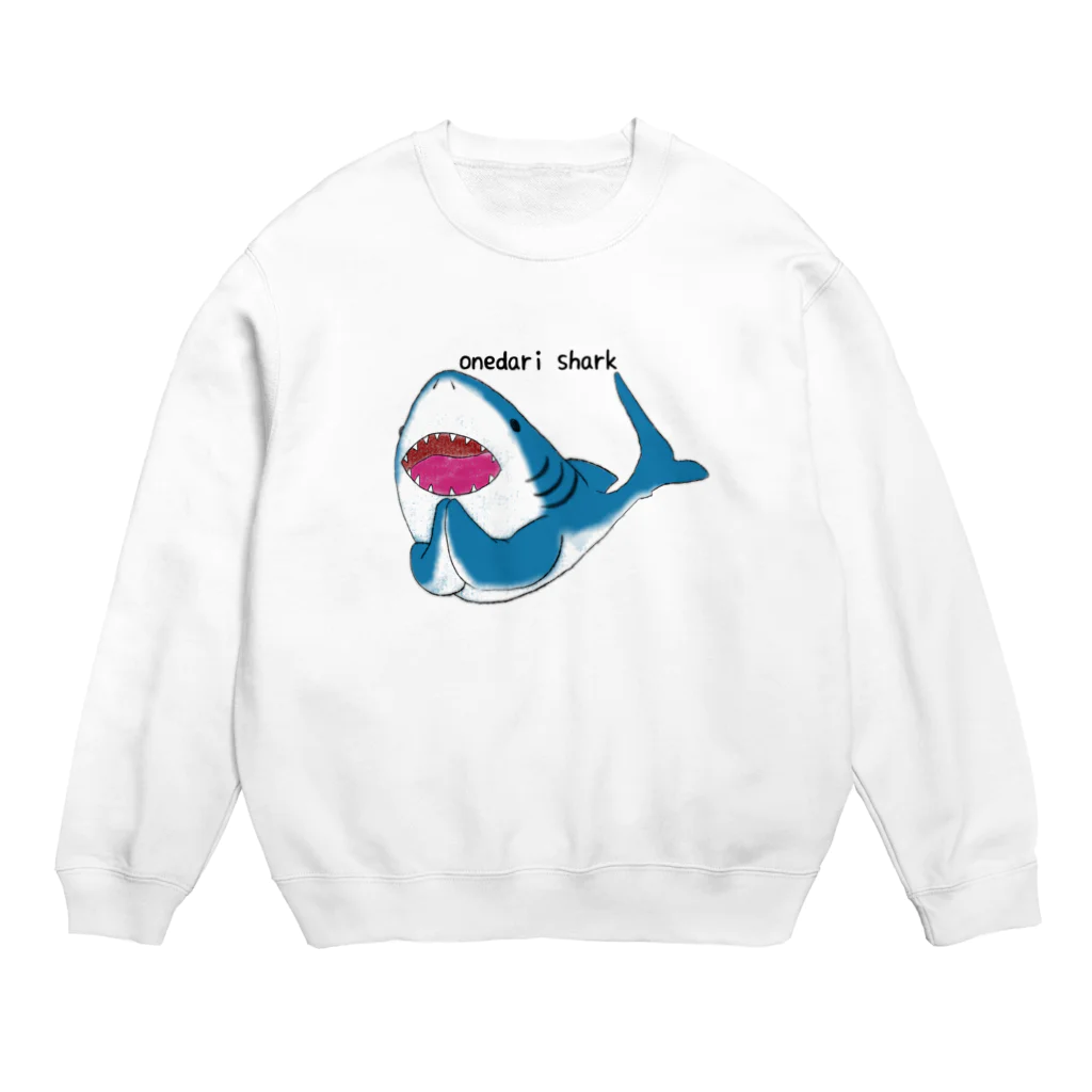 はさまるのonedari shark Crew Neck Sweatshirt