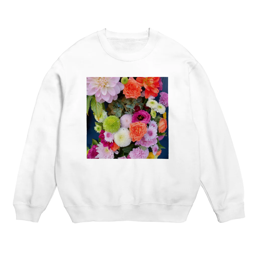 🐋最果てのおりん🥀🦭のvivid flower Crew Neck Sweatshirt