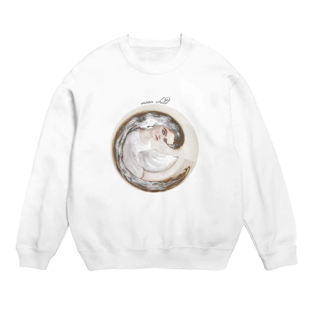 ケヨノミの月の子 moon child Crew Neck Sweatshirt