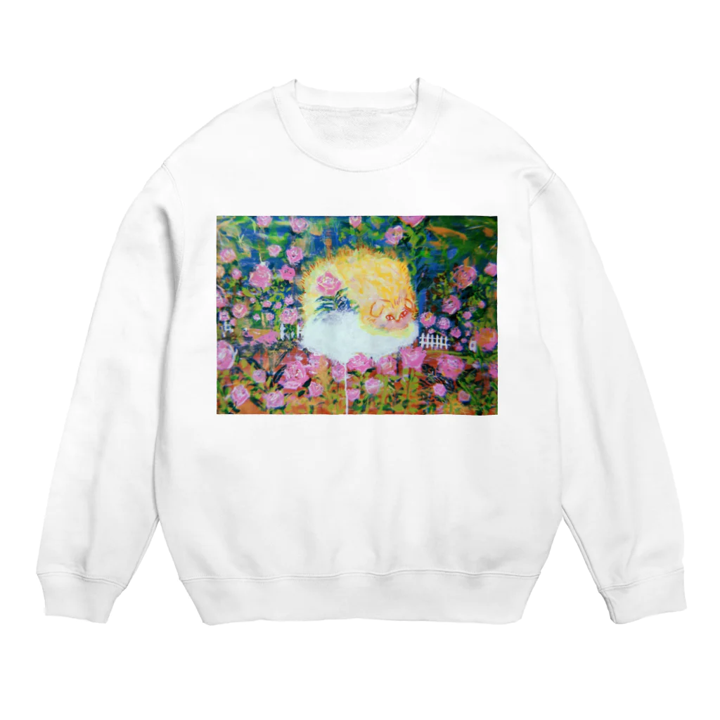 トンチン紀行のばら園ねこちゃん Crew Neck Sweatshirt