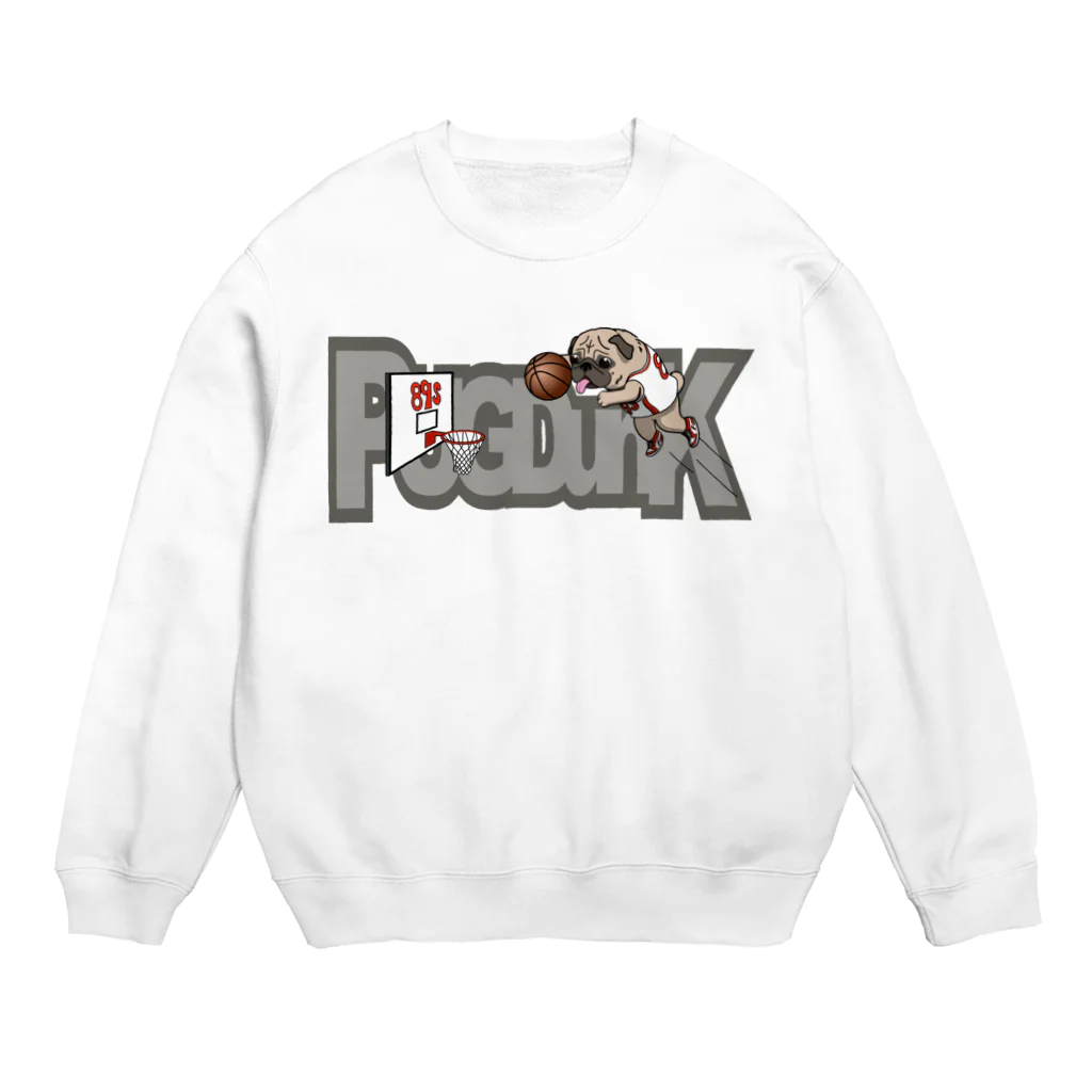 パグ PUG ぱぐ  OHMAI GALLERYのPUG-パグ-ぱぐ　おパグダンク ウェア Crew Neck Sweatshirt