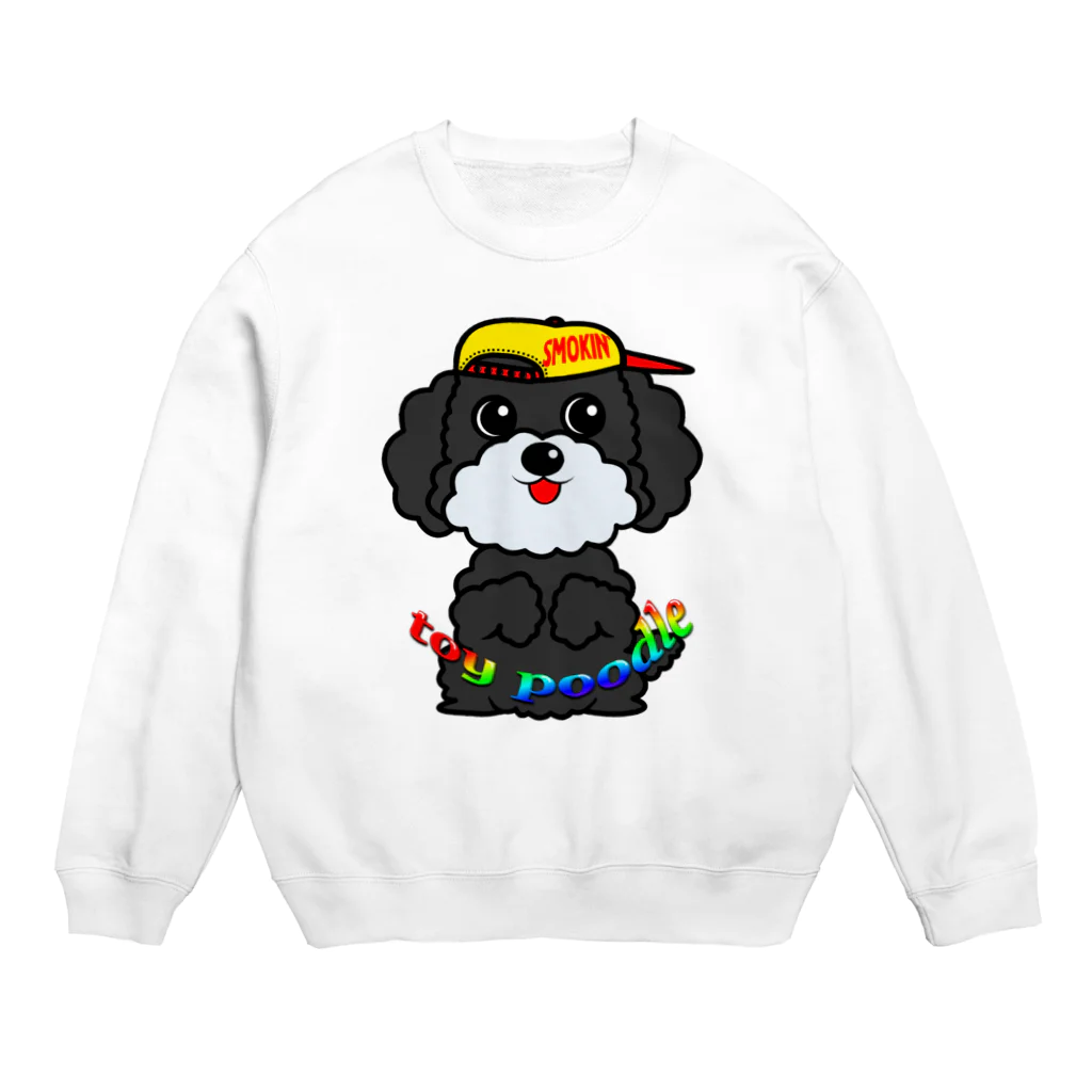 オリジナルデザインTシャツ　SMOKIN'のちんちんトイプードル Crew Neck Sweatshirt