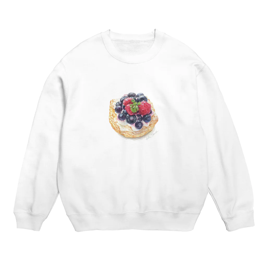 スイちゃんマンのカスタードベリーパイ Crew Neck Sweatshirt