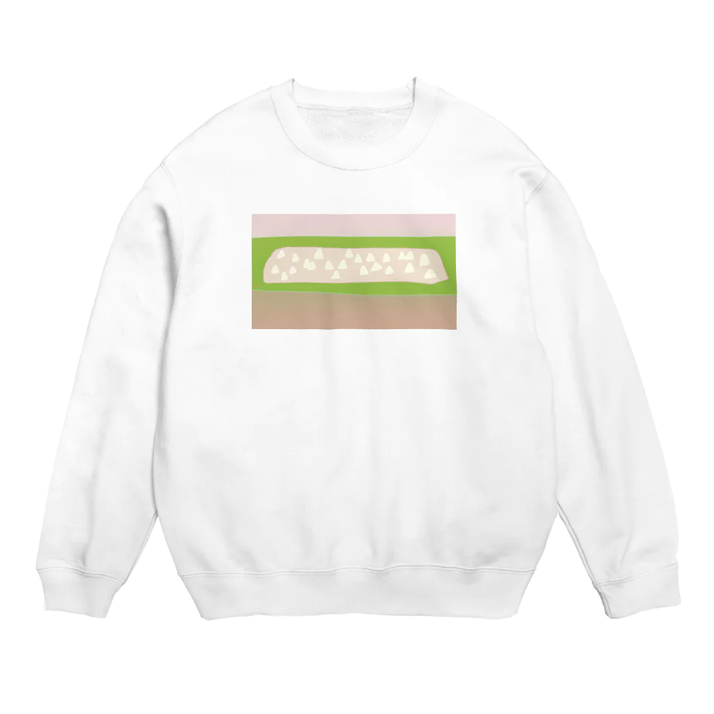 プーショップの田んぼのコンポジション〜稲刈りの季節〜 Crew Neck Sweatshirt