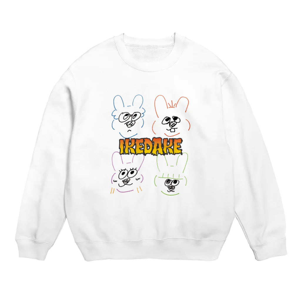 yutonaru_ikedaのイケうさ Crew Neck Sweatshirt