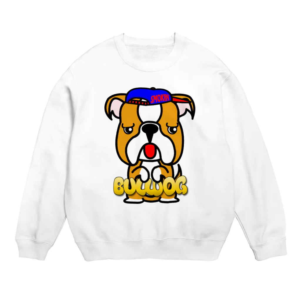 オリジナルデザインTシャツ　SMOKIN'のちんちんブルドッグ Crew Neck Sweatshirt