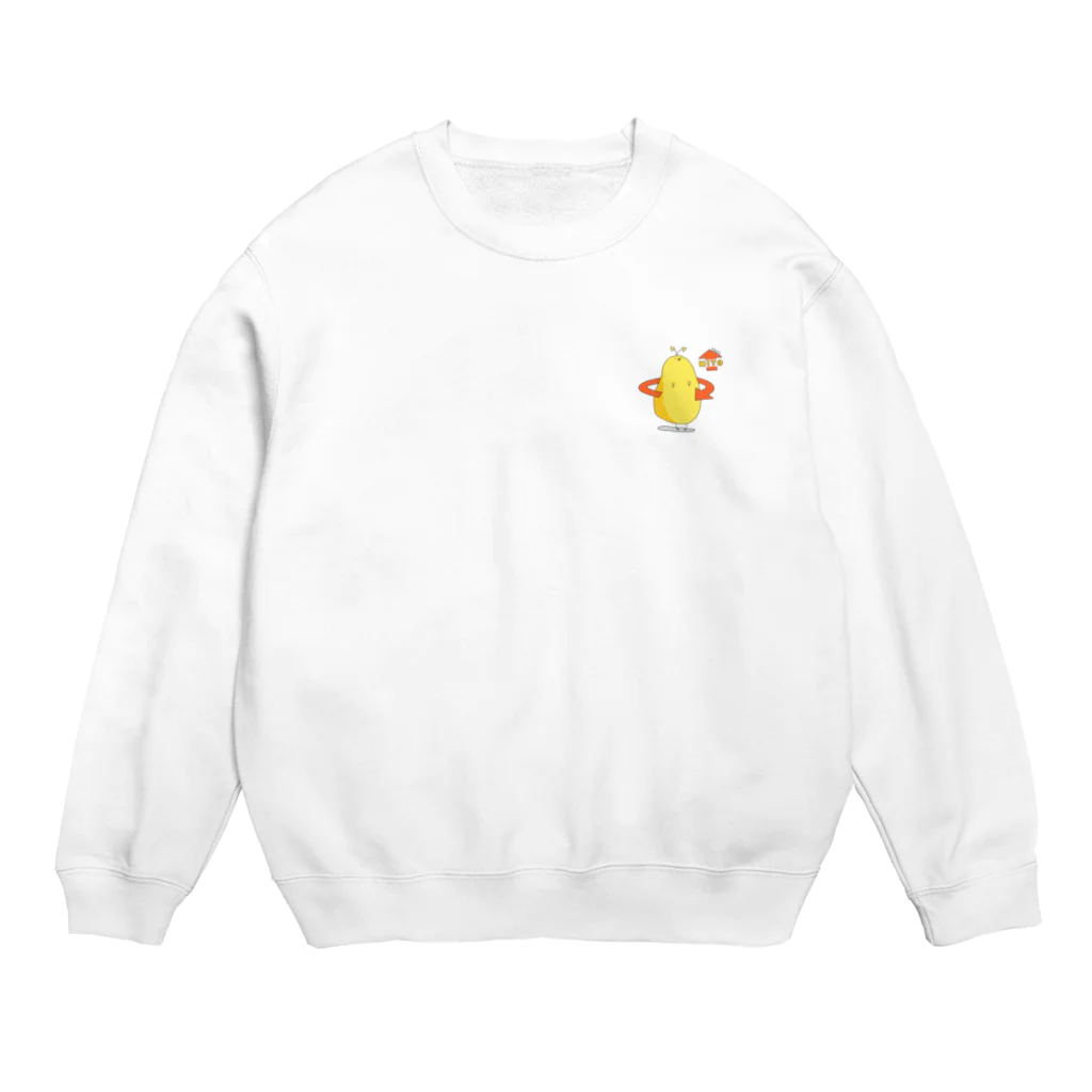 みんなたべるよのやじひよ Crew Neck Sweatshirt