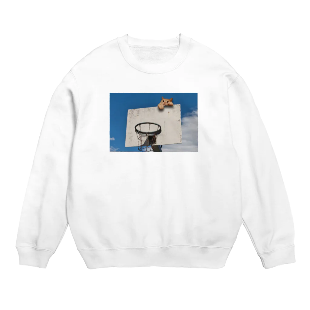 Neko baccaの猫とバスケットゴール② Crew Neck Sweatshirt