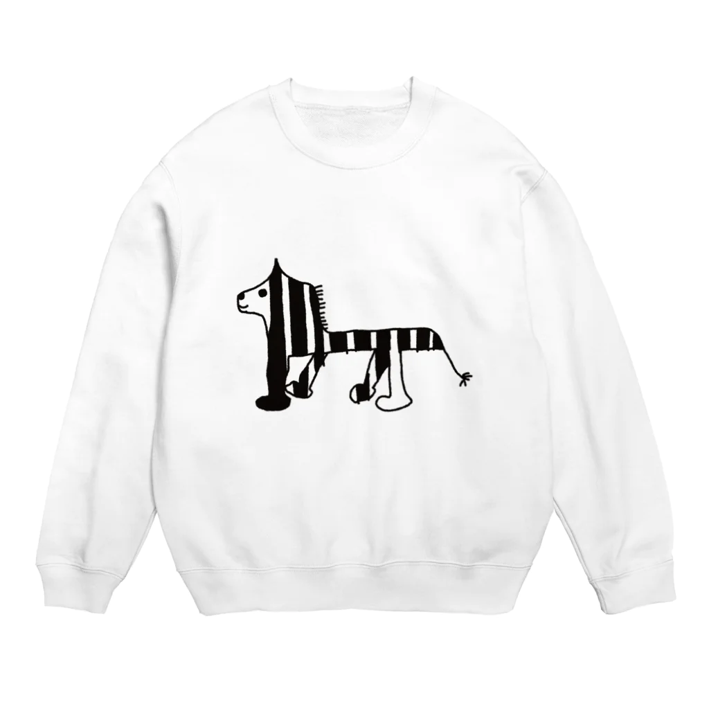 絵を描く旦那のしまうま Crew Neck Sweatshirt