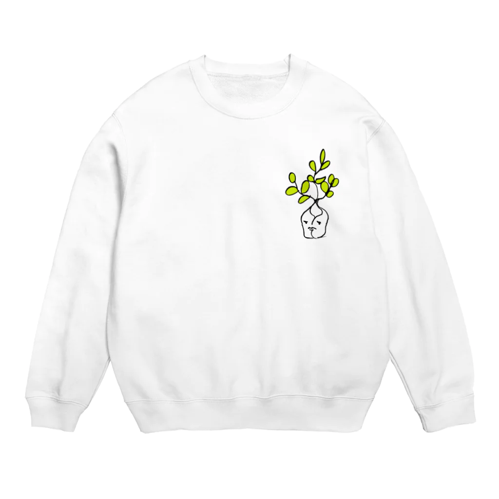 Lucky Wander Designのおすわりガジュマル Crew Neck Sweatshirt