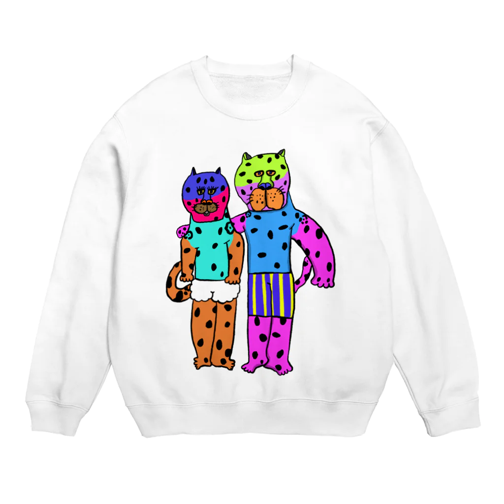 あとりえ からじくぇーのジャガーカップル Crew Neck Sweatshirt