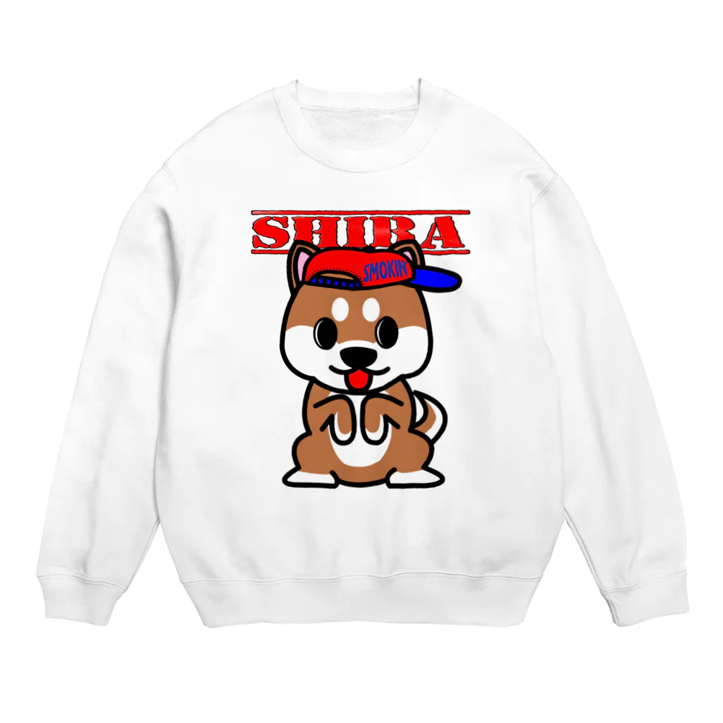 オリジナルデザインTシャツ　SMOKIN'のちんちん柴犬 Crew Neck Sweatshirt