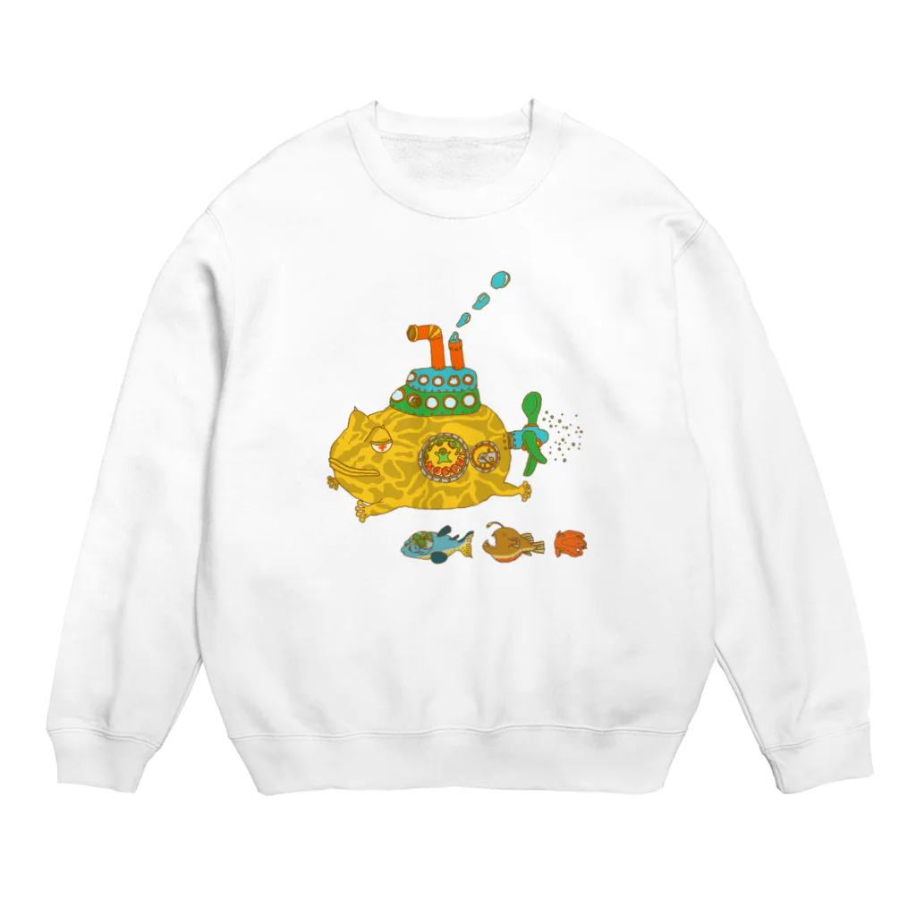 さちこの生物雑貨のカエル潜水艦 Crew Neck Sweatshirt