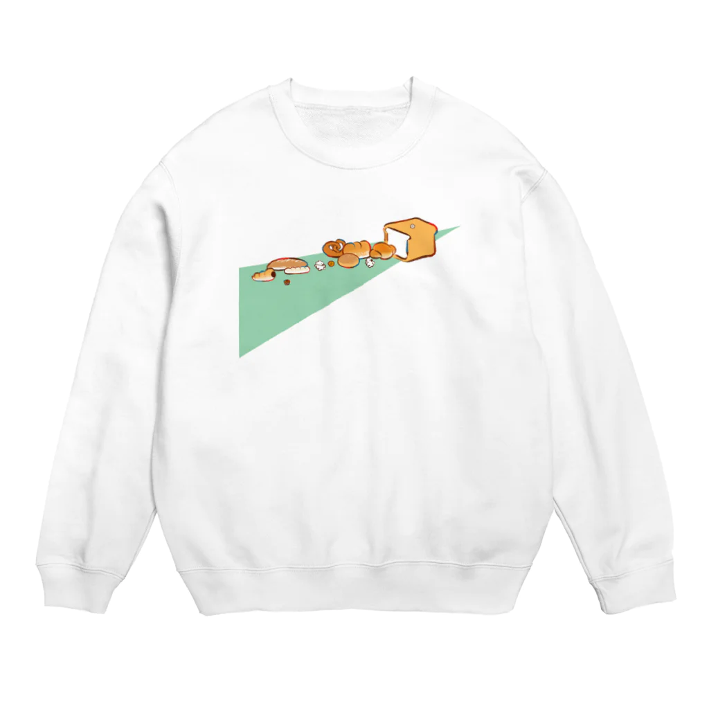 穂の湯のパンの道 Crew Neck Sweatshirt