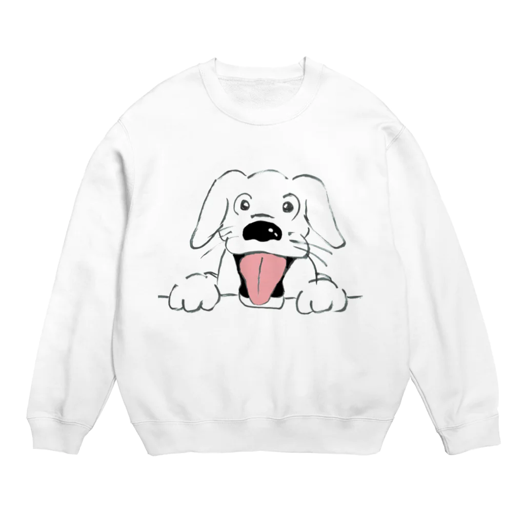 たぬき丸の館のひょっこり犬 Crew Neck Sweatshirt