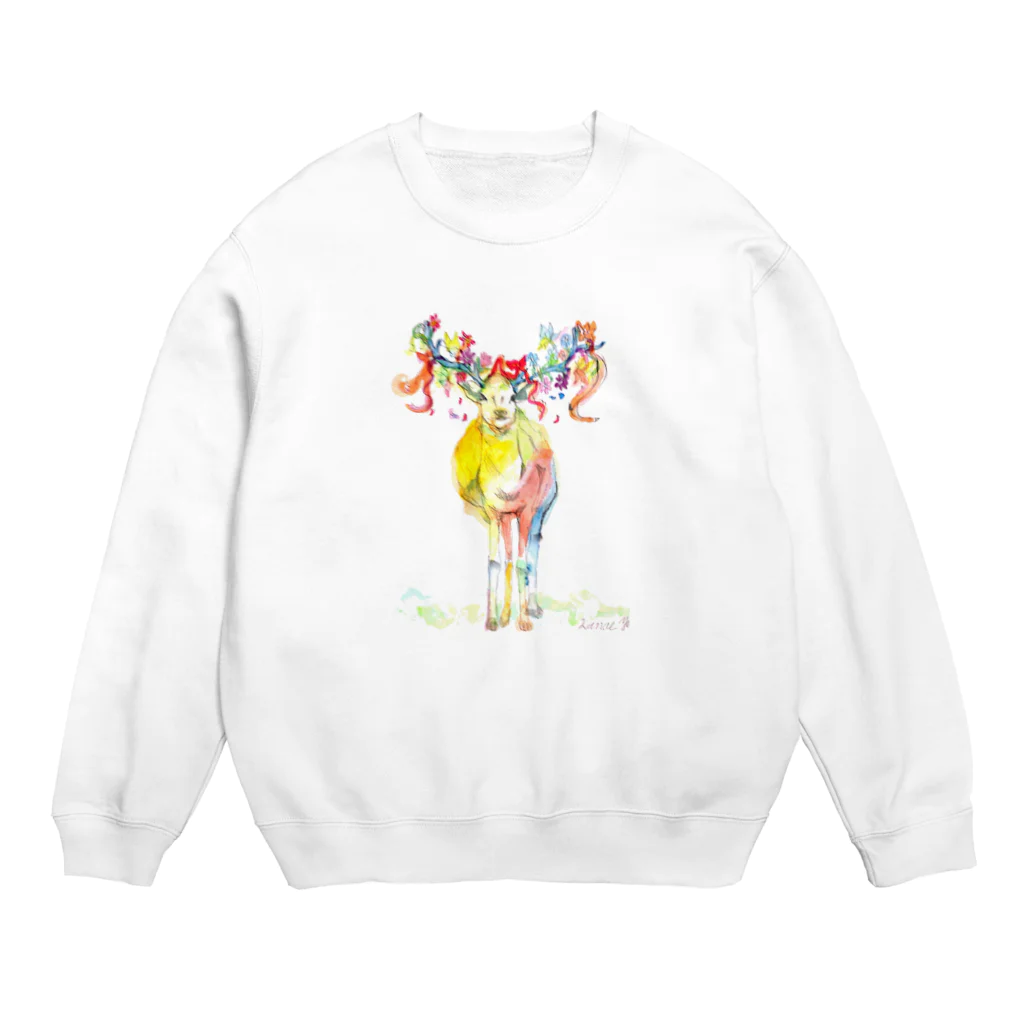 かなえんぬのからふるな鹿さん Crew Neck Sweatshirt