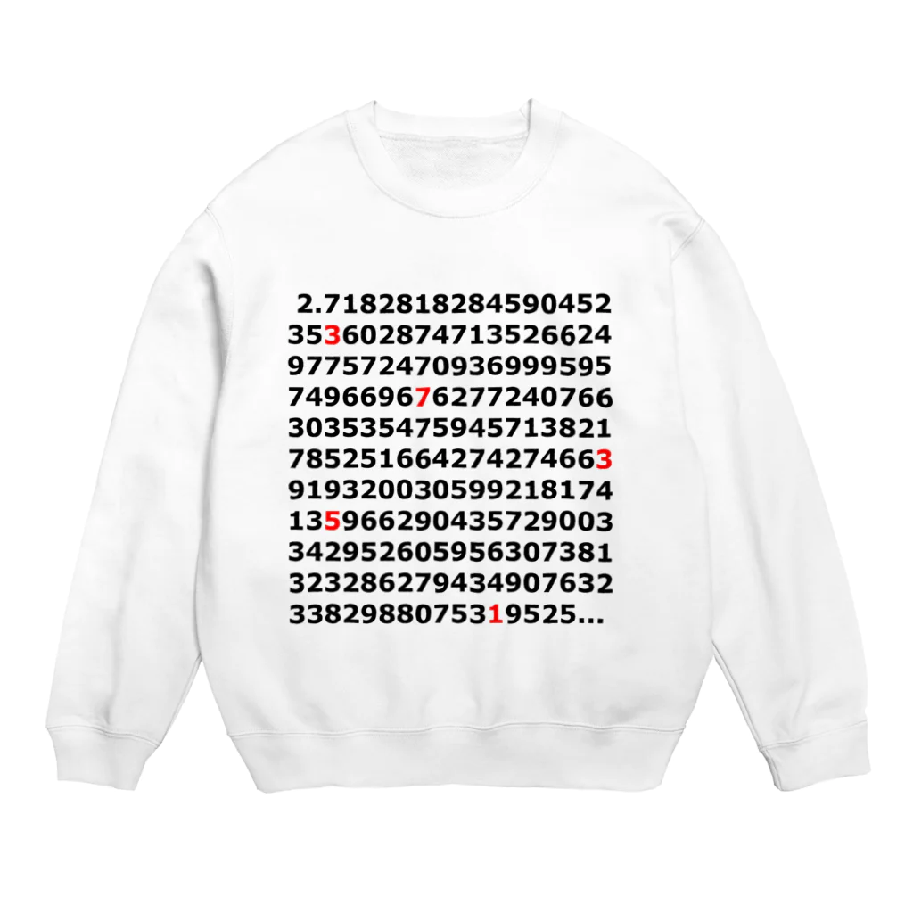 みなみ こいのネイピア数 Crew Neck Sweatshirt