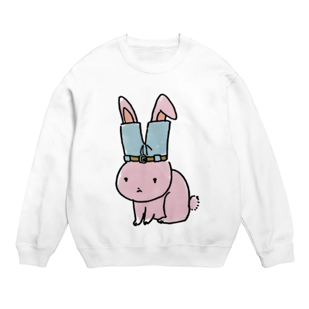 イモコムギコのズボンうさぎ Crew Neck Sweatshirt