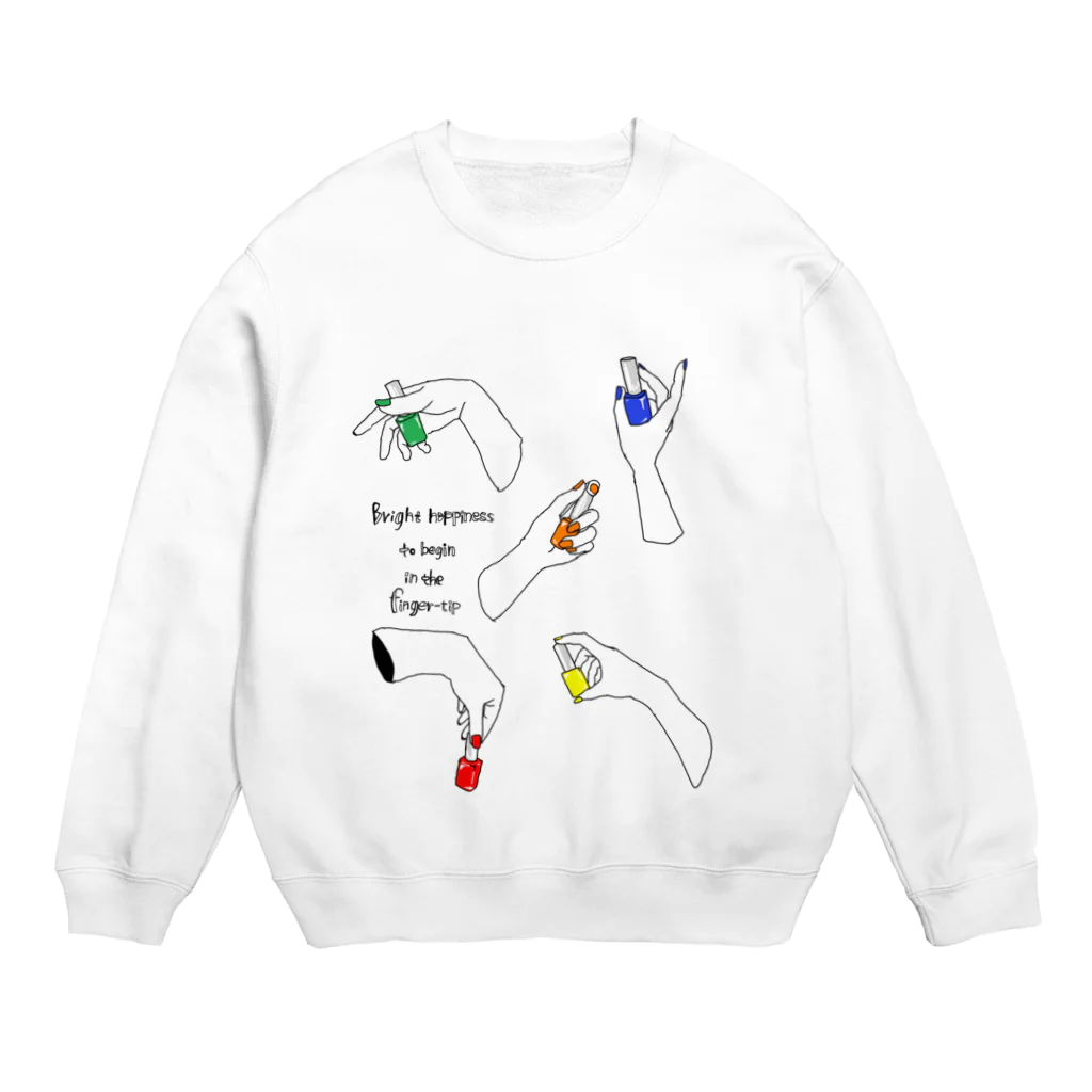 むたむたのユビサキとシアワセ Crew Neck Sweatshirt