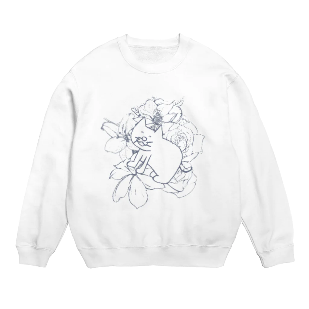 左向きの動物の左向きタトゥー Crew Neck Sweatshirt