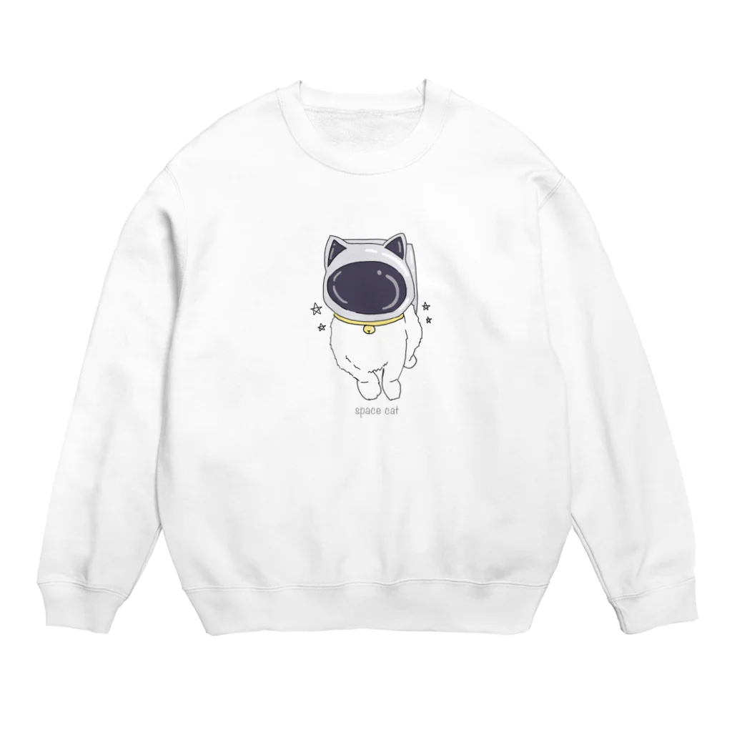 amemugi（あめむぎ）の宇宙ねこ。 Crew Neck Sweatshirt