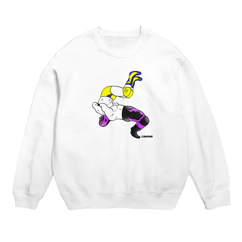 アカツキ@味のプロレスの魔神風車 Crew Neck Sweatshirt