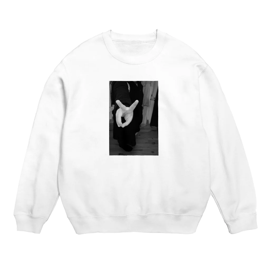 まーさん。の白黒ぴーす Crew Neck Sweatshirt