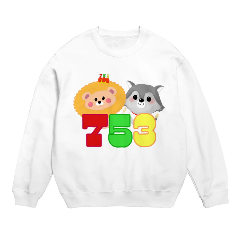 棗のもやしらいおんもやしおおかみ Crew Neck Sweatshirt