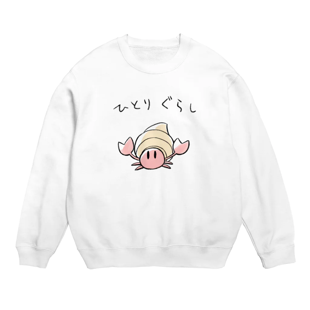 ozueccoのひとりぐらしのヤドカリくん Crew Neck Sweatshirt