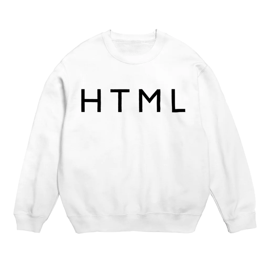 HTMLタグショップのHTML（黒文字） Crew Neck Sweatshirt